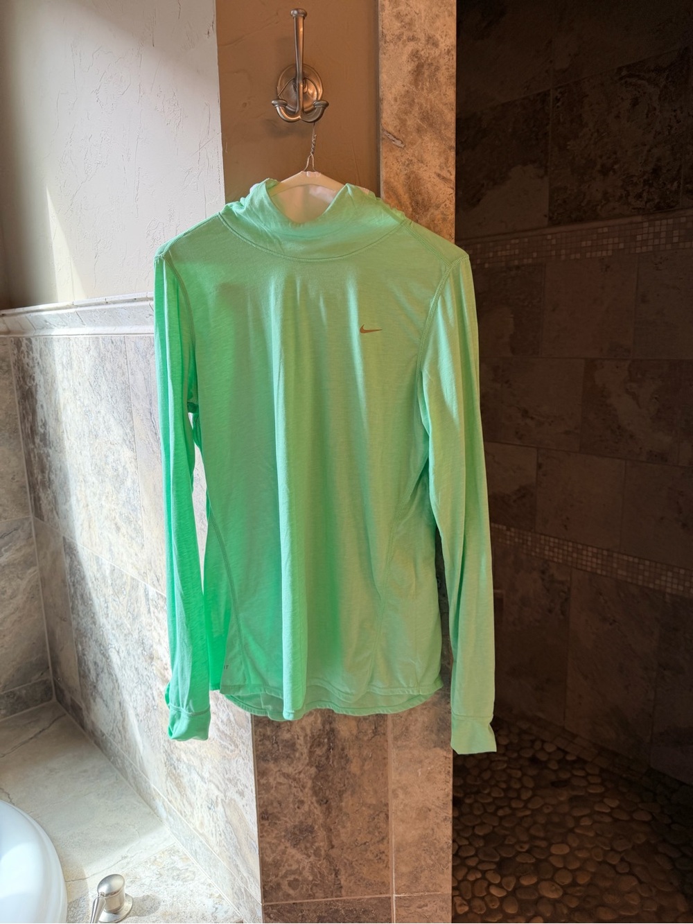 Nike Mint Green Long Sleeve Performance Top